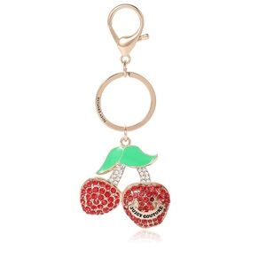 NWT Juicy Couture Cherry 🍒 Pave Charm Keychain